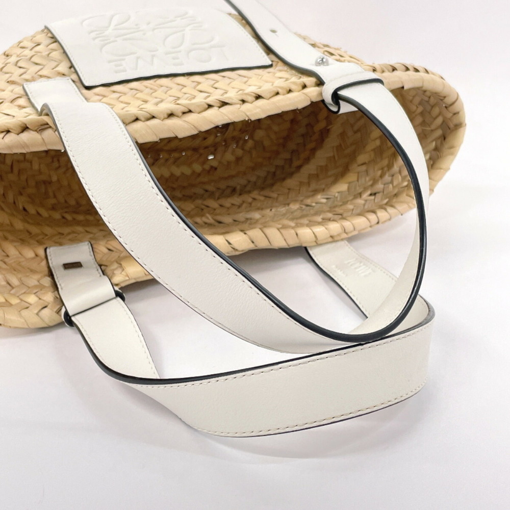 LOEWE Small Basket Bag A223S93X04 Raffia/Leather Beige Tote - Picture 7 of 10